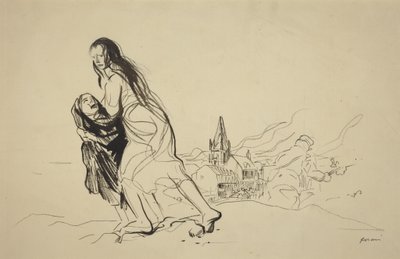 Naar Douai, waarschijnlijk 1918 (inkt op papier) door Jean-Louis & Caran D