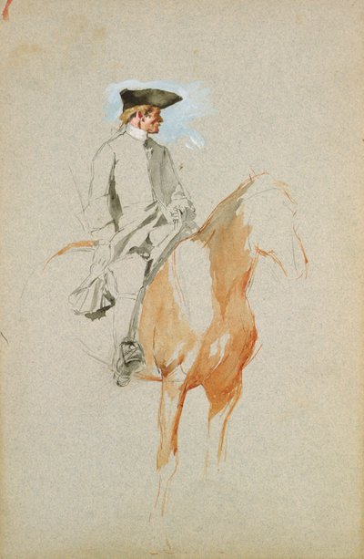 Ruiter met een driekantige hoed door Jean Louis Ernest Meissonier