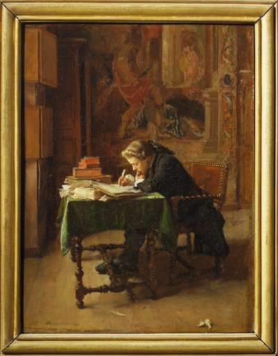Jeune homme travaillant - Jonge man aan het werk ... door Jean Louis Ernest Meissonier