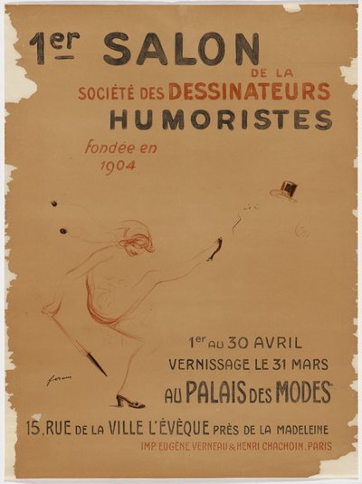 „1e Salon van Humoristen, Paleis van de Mode“ (Eerste tentoonstelling van de humoristen, Paleis van de Stijl) door Jean-Louis Forain