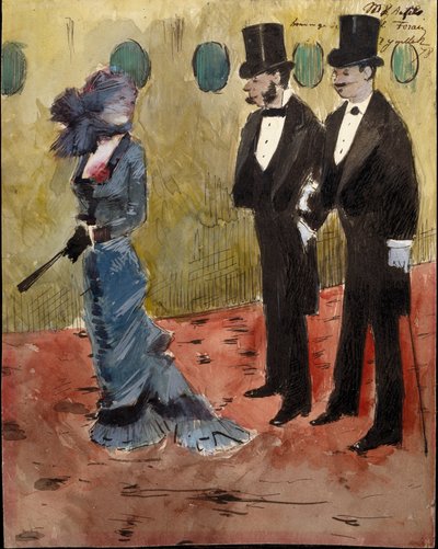 In het theater door Jean-Louis Forain