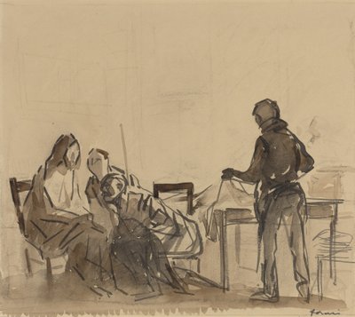 Voor de maaltijd in Emmaüs door Jean-Louis Forain