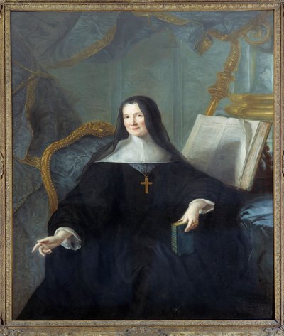 Portret van Anne Geyssans de Clermont-Chatte, abdis van Chelles (overleden in 1789) door Jean Marc Nattier