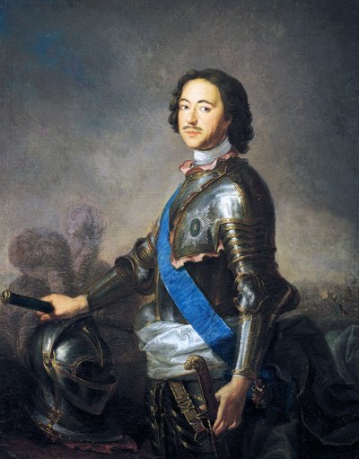 Portret van Peter I bekend als Peter de Grote door Jean Marc Nattier