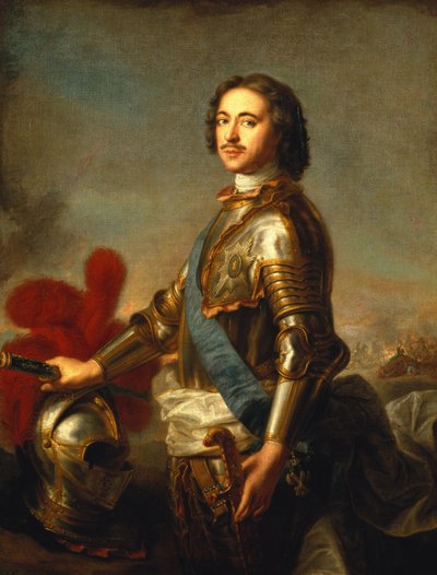 Portret van Peter I of Peter de Grote door Jean Marc Nattier