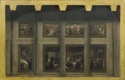 Schets voor het Pantheon: De dood van Sint Genevieve door Jean Paul Laurens