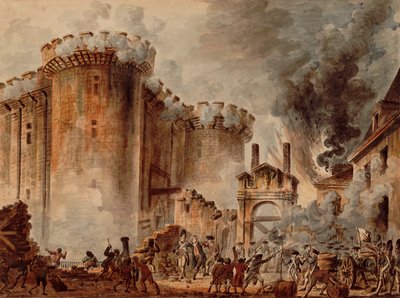 Bestorming van de Bastille door Jean Pierre Houel