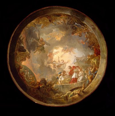 Sint Carlo Borromeo die de pestslachtoffers bijstaat door Jean Simon Berthelemy