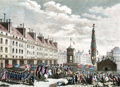De afkondiging van de Franse Grondwet, 1791, eind 18e eeuw door Jean (after) Duplessis Bertaux