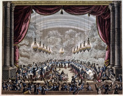 Franse revolutie: banket van bewakers in Parijs, c.1750-1800 door Jean (after) Duplessis Bertaux