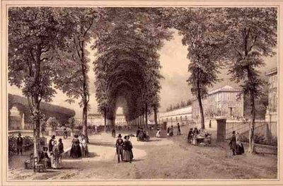 Een Uitzicht op de Jardins des Plantes, uitgegeven door Auguste Bry door Jean (after) Jacottet