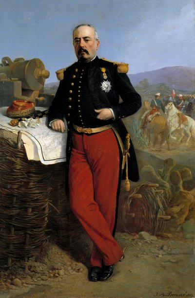 Achille Bazaine (1811-1888) maarschalk van het Keizerrijk in 1864: portret van François Achille Bazaine door Jean Adolphe Beauce