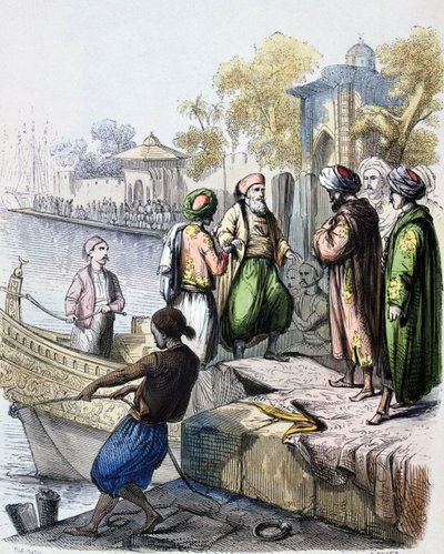 Mehemet Ali (1769-1849) arriveert in Constantinopel - 1828 door Jean Adolphe Beauce
