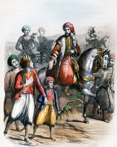 Mehemet Ali uitgeroepen tot onderkoning van Egypte in 1805 door Jean Adolphe Beauce