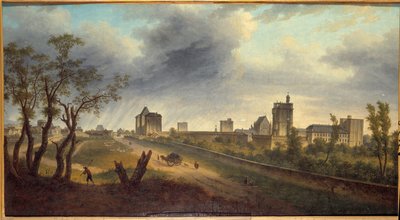 Uitzicht op het kasteel van Vincennes door Jean Adrien Guignet