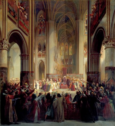 Staten-Generaal van Parijs, 1328, midden 19e eeuw door Jean Alaux