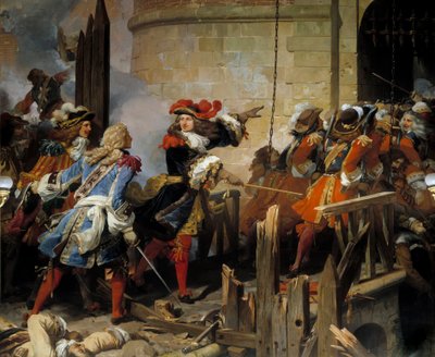 Valenciennes bestormd door Lodewijk XIV op 17 maart 1677 door Jean Alaux