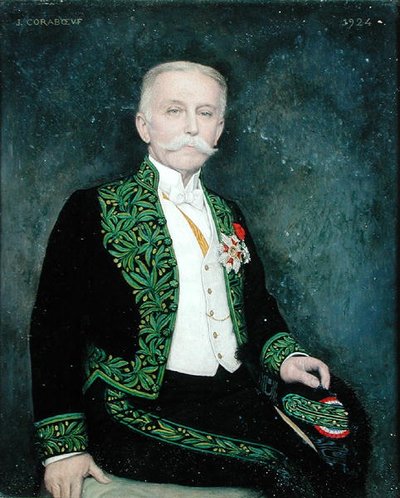 Portret van Rene Bazin (1853-1932) 1924 door Jean Alexandre Coraboeuf