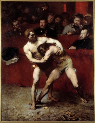De worstelaars door Jean Alexandre Joseph Falguiere