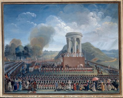 Feest van de federatie in Besançon 14/07/1790 door Jean Alexis Cornu