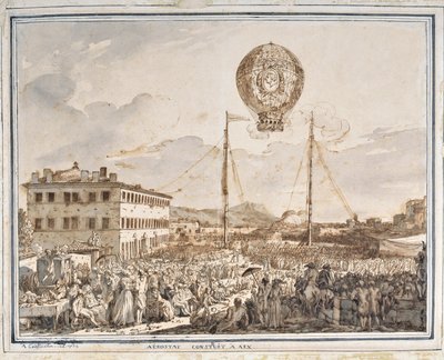 Aerostaat gebouwd in Aix door Jean Antoine Constantin