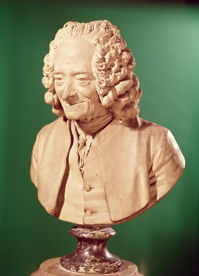Buste van Voltaire (1694-1778) door Jean Antoine Houdon