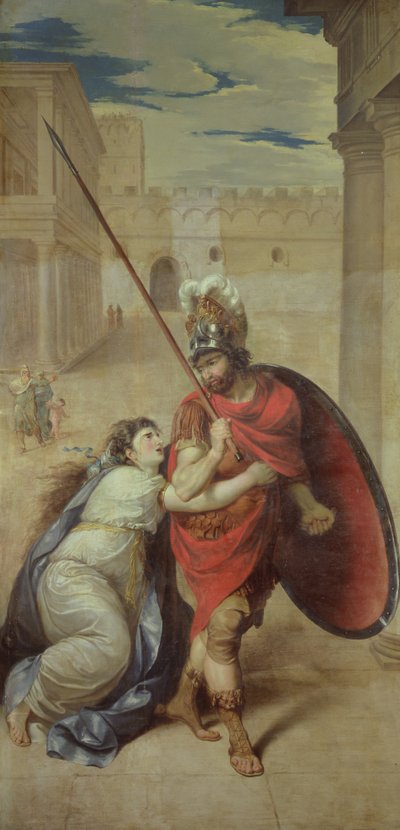 Hectors Afscheid van Andromache door Jean Antoine Julien de Parme