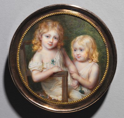Portret van de kinderen van de kunstenaar Emma en Paul, c. 1795 door Jean Antoine Laurent