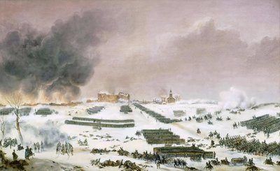 Campagne van Pruisen en Polen (1806-1807) - Slag bij Eylau, aanval op de begraafplaats 7 februari 1807 (Simeon Jean Antoine Fort) door Jean Antoine Simeon Fort