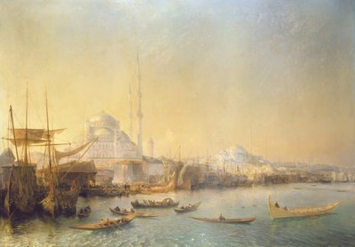 Een uitgebreid uitzicht over Constantinopel en de Gouden Hoorn, 1840 door Jean Antoine Theodore Gudin