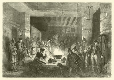 Posada, een herberg in de Sierra Nevada, Spanje door Jean Antoine Valentin Foulquier
