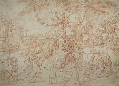 Allegorie op de lente of de jonge tuiniers door Jean Antoine Watteau