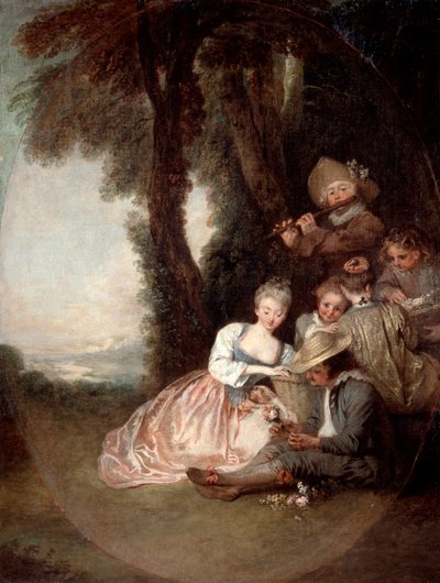 Champetre Concert door Jean Antoine Watteau