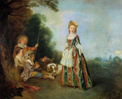 Dans door Jean Antoine Watteau