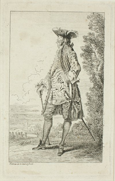 Modefiguren door Jean Antoine Watteau