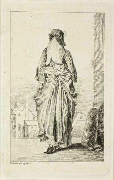 Modefiguren door Jean Antoine Watteau