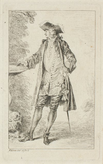 Modefiguren door Jean Antoine Watteau