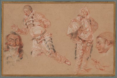 Italiaanse komieken door Jean Antoine Watteau