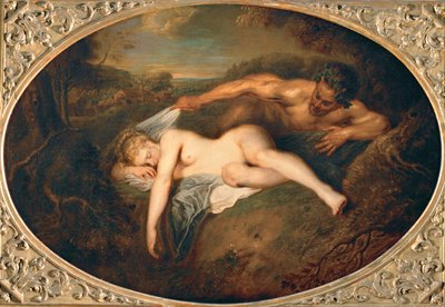 Nimf en sater ... door Jean-Antoine Watteau