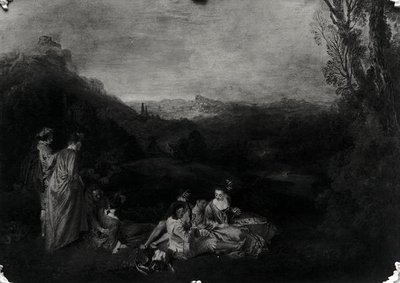 Vredige Liefde, c.1718-19 door Jean Antoine Watteau