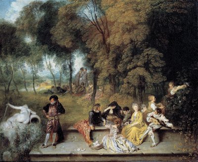 De geneugten van de liefde door Jean-Antoine Watteau
