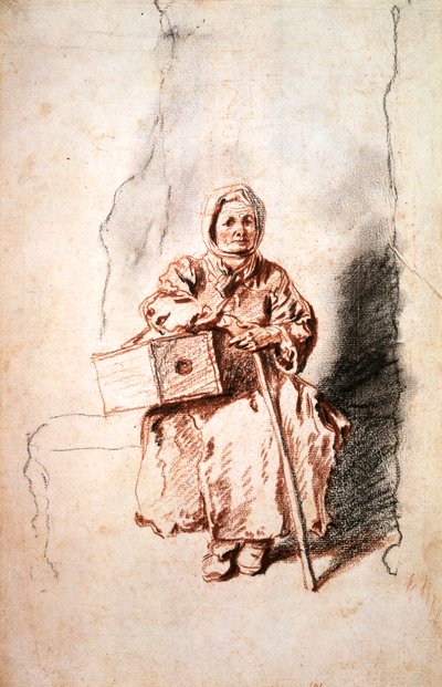 Savoyarde door Jean Antoine Watteau
