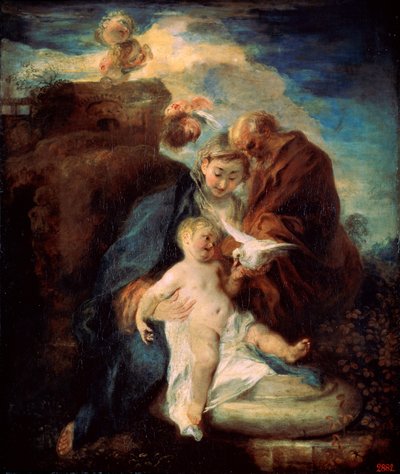 De Heilige Familie rust tijdens de vlucht naar Egypte, 1719 door Jean Antoine Watteau