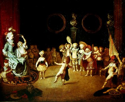 De Kleine Acteurs door Jean Antoine Watteau