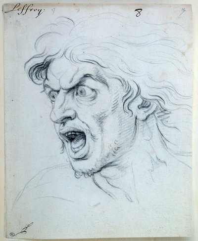 Uitdrukking van de Passies van de Ziel; de Angstige door Jean Audran