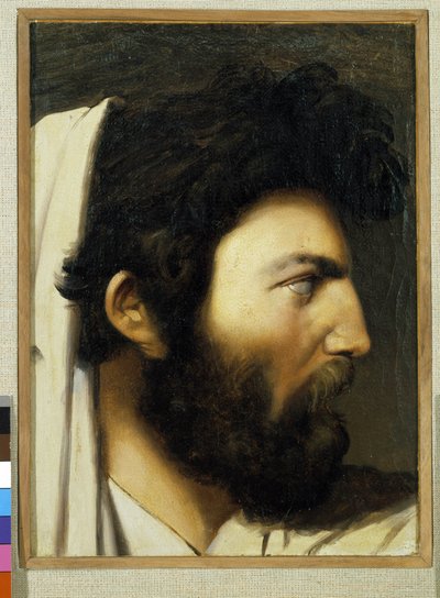 Portret van een man in profiel door Jean Auguste Dominique (after) Ingres