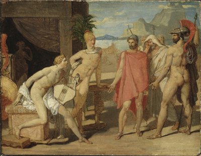 Achilles ontvangt in zijn tent de gezanten van Agamemnon, 1801 door Jean Auguste Dominique Ingres