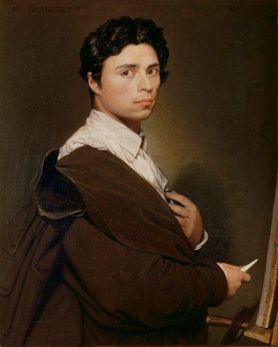 Zelfportret op vierentwintigjarige leeftijd door Jean Auguste Dominique Ingres