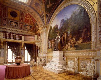 Balzaal van Chateau de Dampierre, met fresco