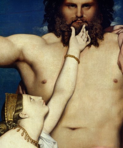 Detail van Jupiter en Thetis (detail) door Jean Auguste Dominique Ingres